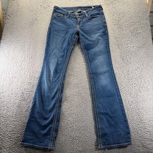 Ariat Ruby Jeans Womens 34x38 Blue Cotton Denim Bootcut Workwear Faded Stretch